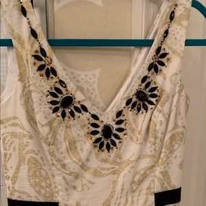 Beautiful  cocktail dress, black and gold beads